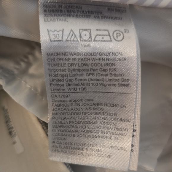 Banana Republic Ryan Gray Tailored Work Office Pants Career Slacks Size 8 - Picture 4 of 4